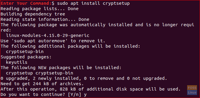 Install Cryptsetup
