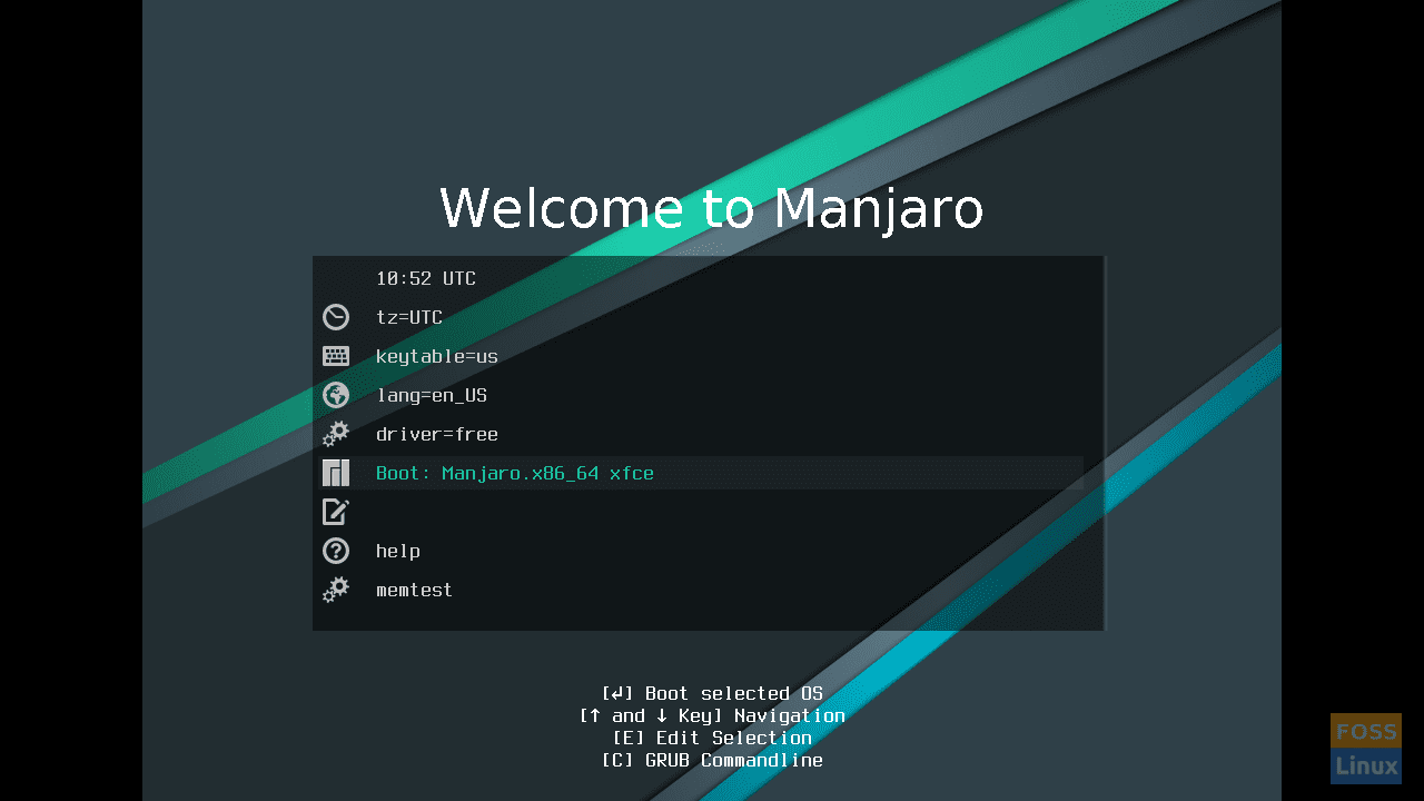 Manjaro Live Linux Boot - Welcome to Manjaro