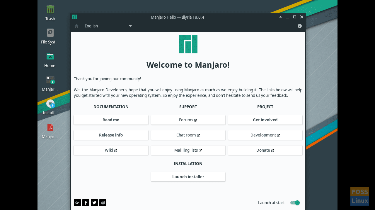 Welcome to Manjaro!