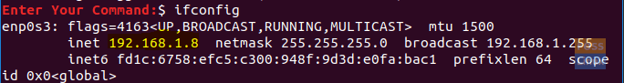 Ubuntu Machine IP