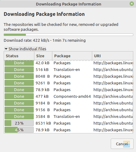 Downloading Package Information