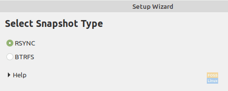 Select Snapshot Type