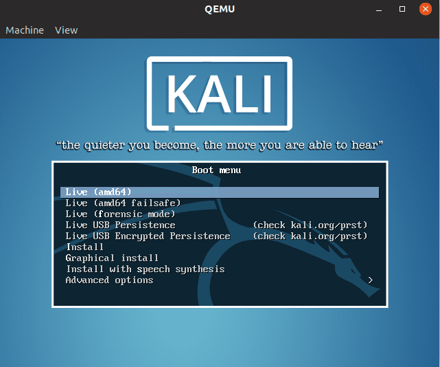 ISO Boot Kali Linux Image