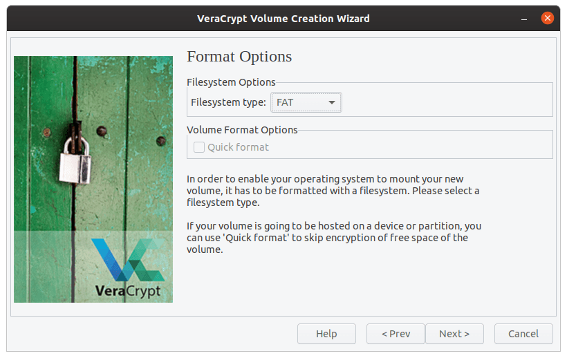 Volume filesystem selection