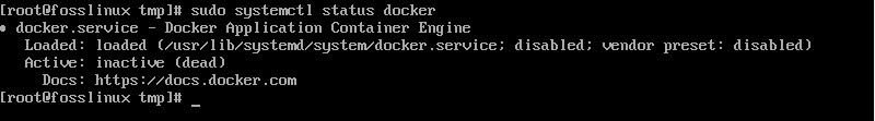 checking docker service status