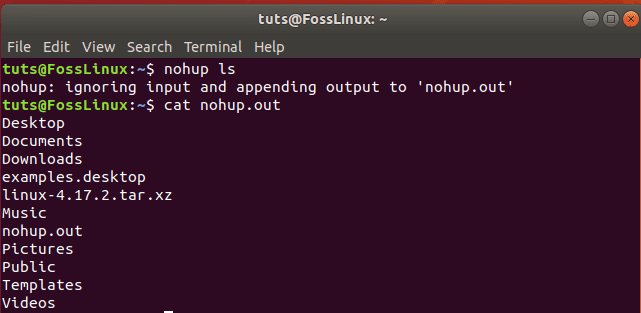 Linux nohup что это