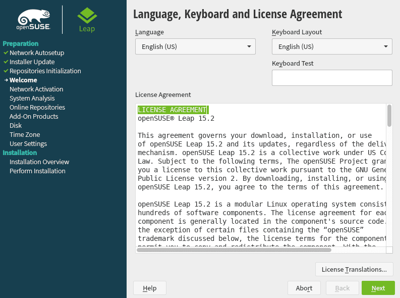Language and Keyboard Layout