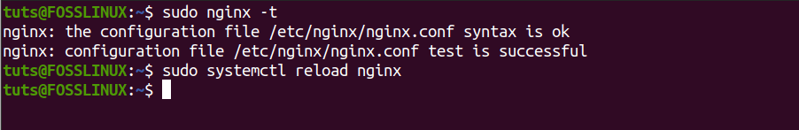 Reload Nginx