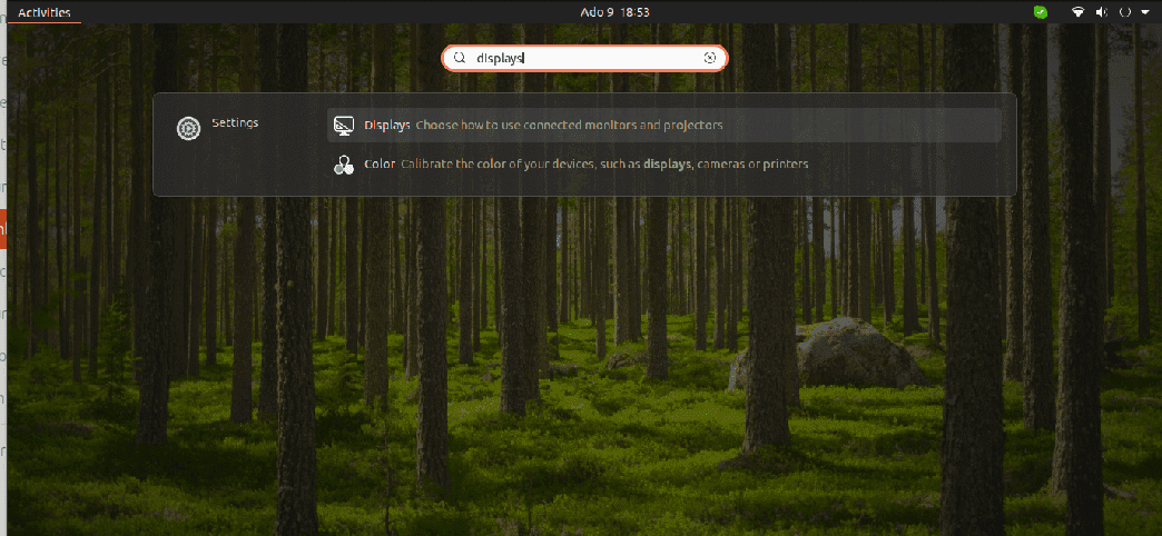 The displays option