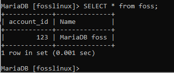 select from foss table