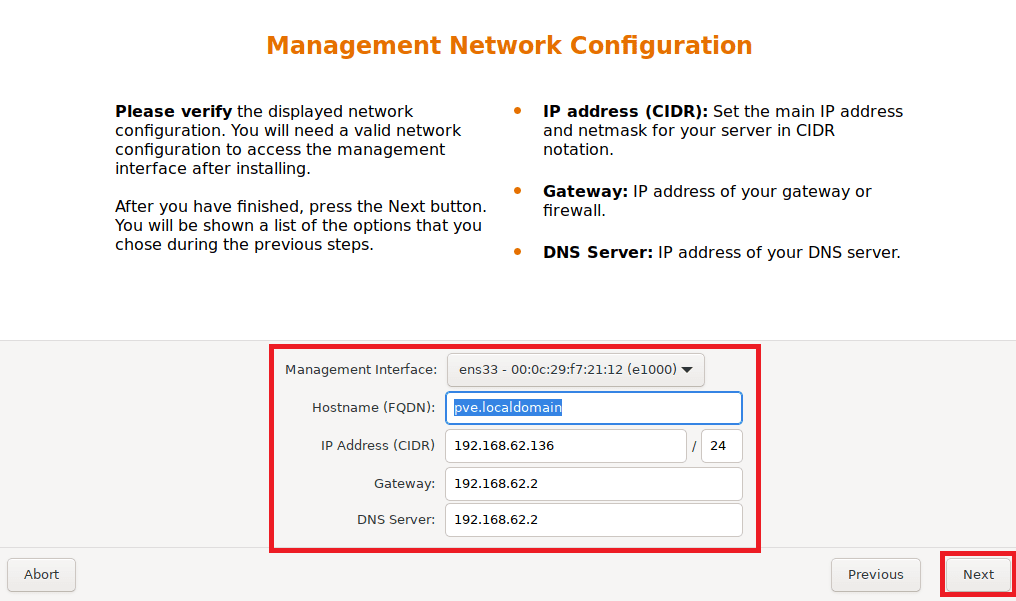 network configurations