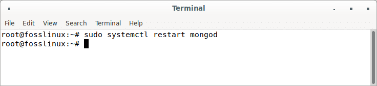 restart mongodb service