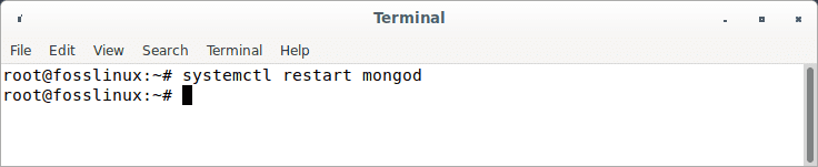 restart mongodb