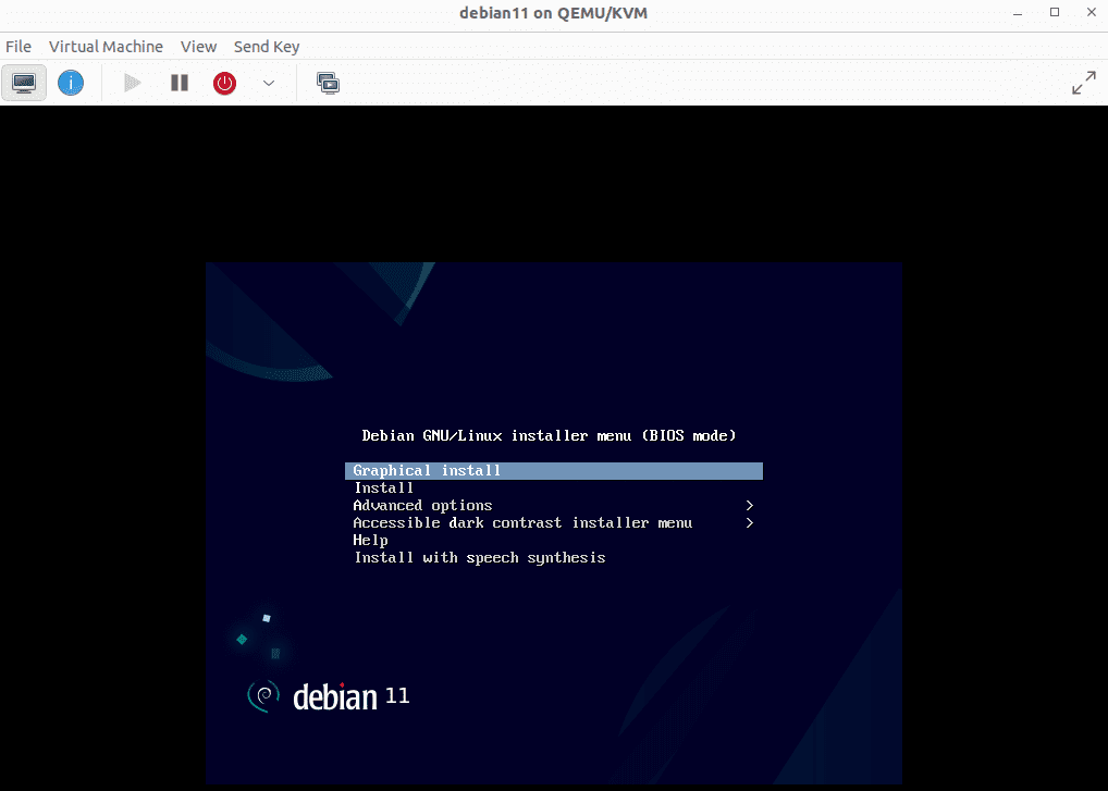 graphical installation of debian