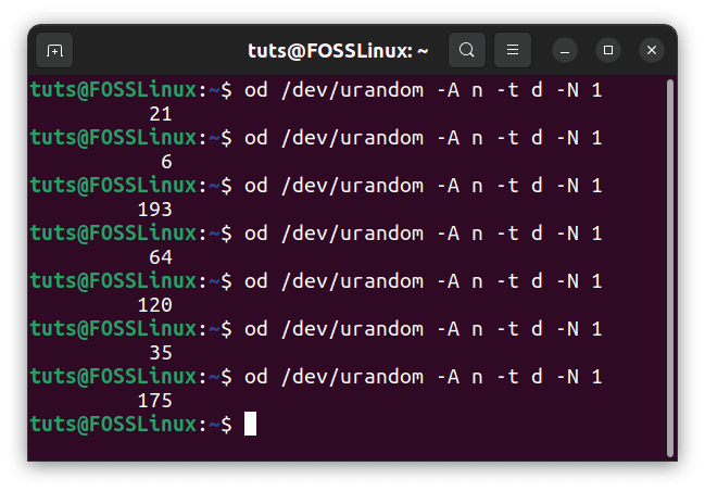 Using /dev/urandom to generate a random number