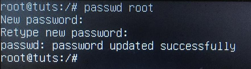 change root password
