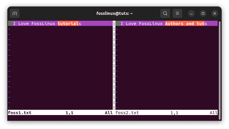 compare foss1 and foss2