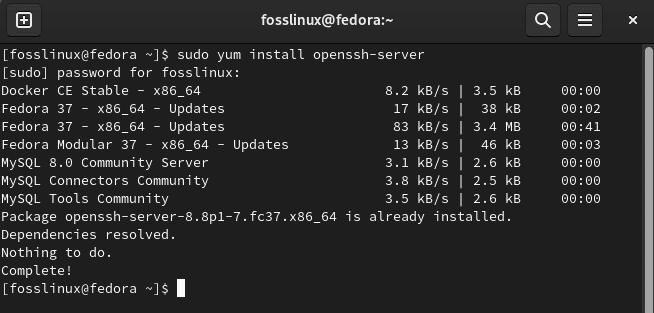 install ssh server